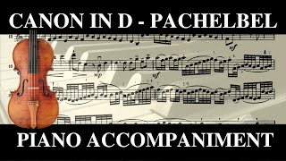 Canon in D, Johann Pachelbel, Piano accompaniment, Violin part