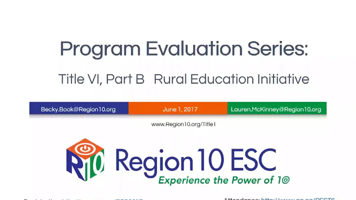 Program Evaluation Series: Title VI, Part B Rural Education Initiative