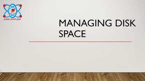 Managing disk space on Linux