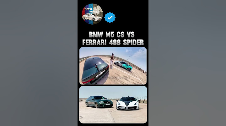 BMW M5 CS VS FERRARI 488 SPIDER #shorts #youtubeshorts