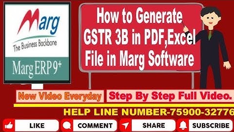 HOW TO GENERATE GSTR3B IN MARG SOFTWARE | GSTR3B KAYSE DOWNLOAD KARE MARG SOFTWARE SE.