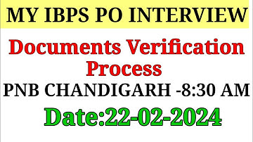 Ibps Po Interview Experience Documents Verification Process||Formalities before Interview. IBPS PO