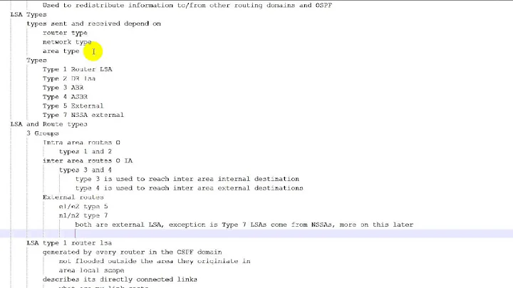 CCNPv2 Route 300 101 OSPF Areas and LSAs overview