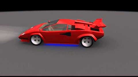 Lamborghini Countach (ani-preview(Blender 2.6))