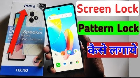 tecno pop 8 screen lock setting | tecno pop 8 me screen lock kaise lagaye | tecno screen lock