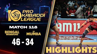 Maninder Singh's Bengal Warriors Qualification Hopes Alive | PKL 10 Highlights Match #118