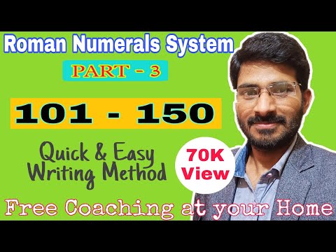 Roman Numbers  101  to  150 | Part - 3 | रोमन संख्या  101 से 150  तक | Quick & Easy Writing Method🔥