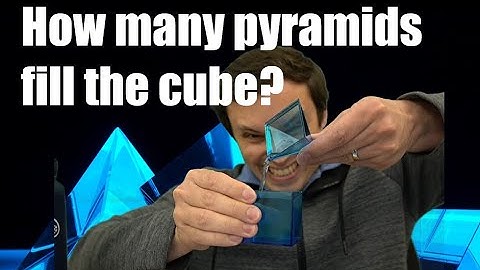 How many pyramids does it take to fill a cube? Volume of a pyramid demonstration.