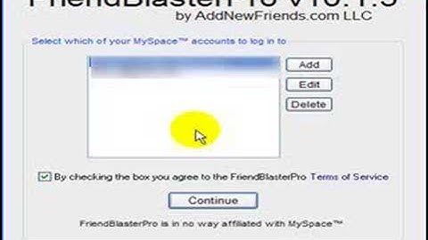 (FriendBlasterPro) How To Set Up Your Account for MySpace