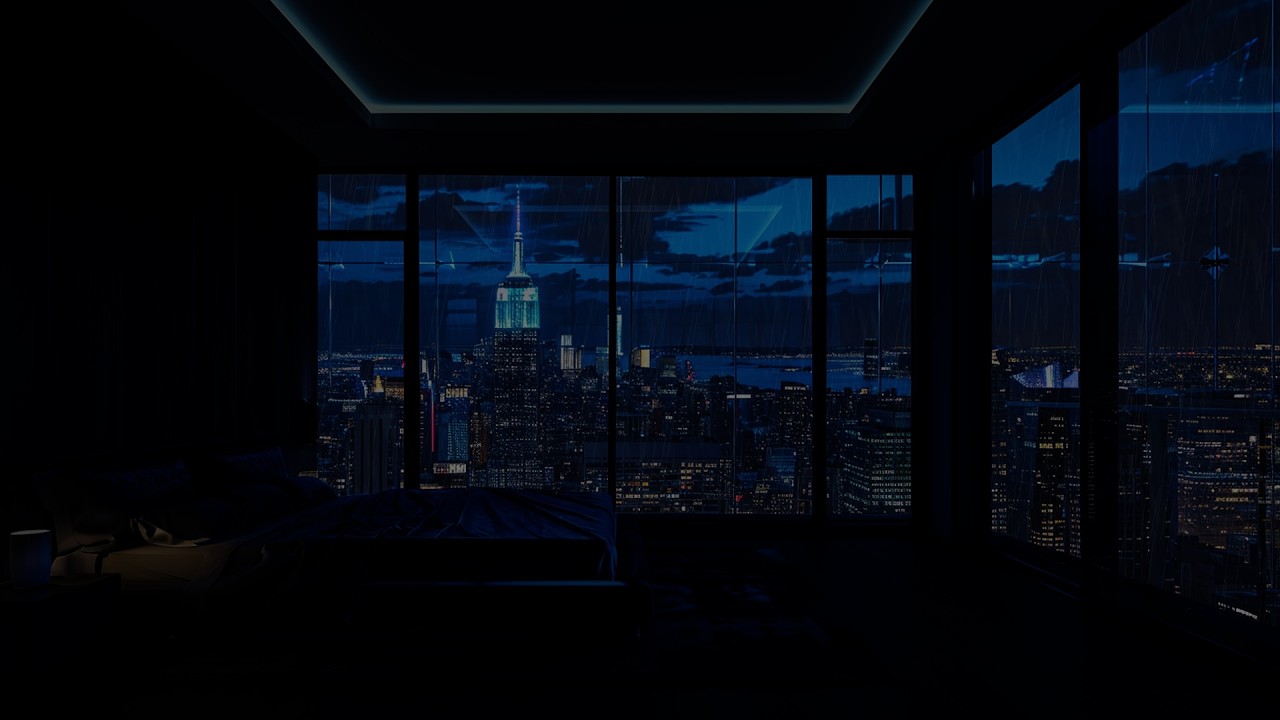 Rainy Urban Nights in NYC 🌧️🌃 Healing City Rain Sounds for Deep Sleep & Peace