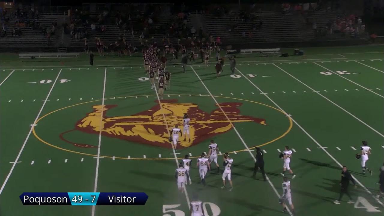 Poquoson Varsity Football vs Bruton High YouTube