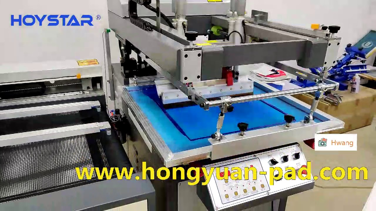 3/4 Automatic Screen Printing Machine With Unloading Device - YouTube