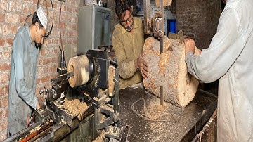 3 Most popular Tabla!Big Log to Art Traditional Wood Lathe & Log Cutting | Skilled Workers Making!