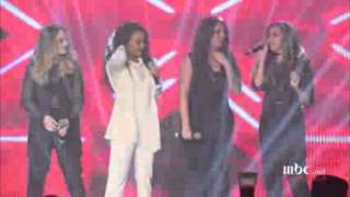 Little mix performing move, how ya doin? (acoustic) and wings at the x
factor dubai on 11th march 2015