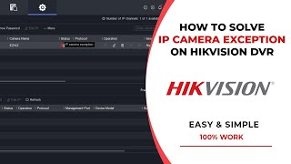 [update] how to solve hikvision ip camera exception error