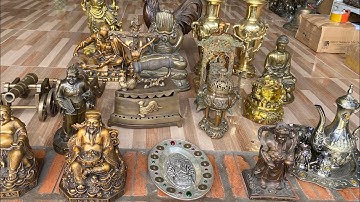 Chuông đồng xưa _ Cặp pháo đồng _ Tượng đồng xưa #độclạcầnthơ #phongthuy 