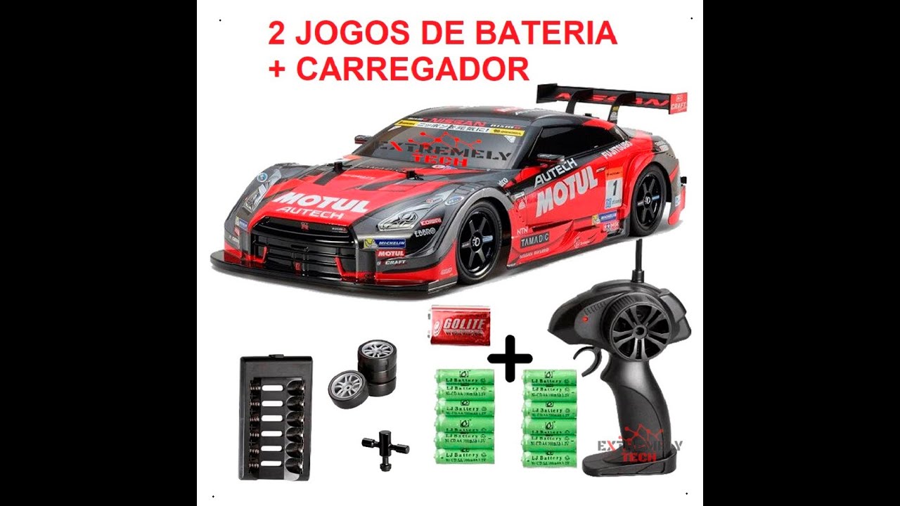 Carrinho de Drift com Controle Remoto (+Acessórios de Brinde)