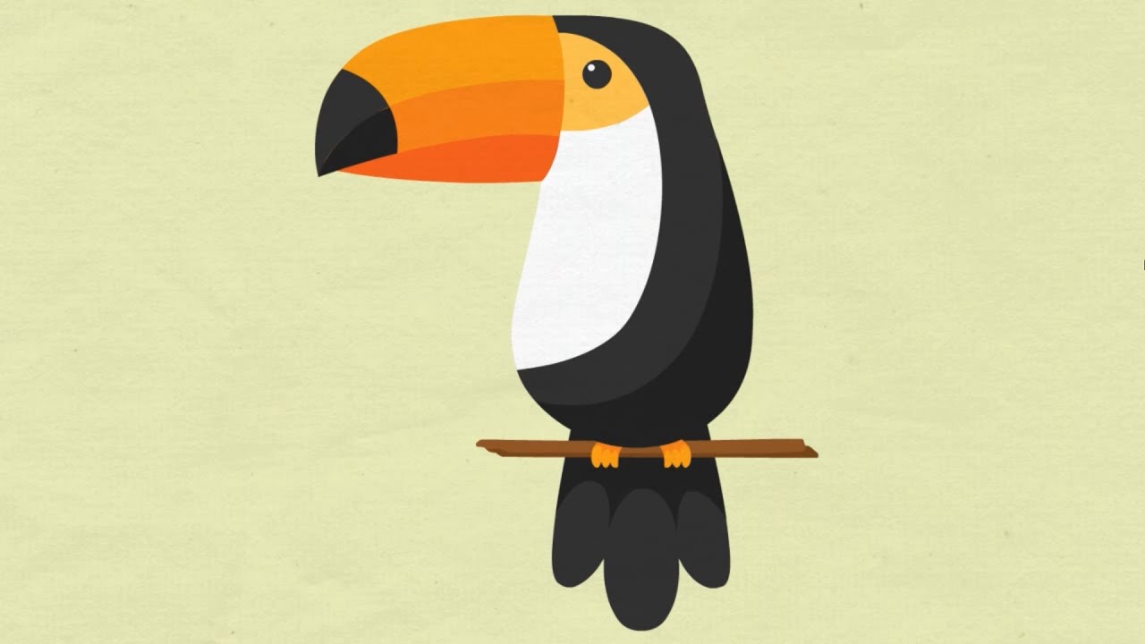 How to Draw & Color Toco Toucan Bird in less than a minute (HD Video
