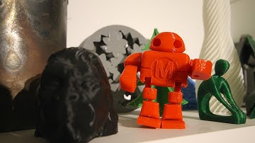Maker Faire Robot Action Figure 3D-printed with MakerGear M2