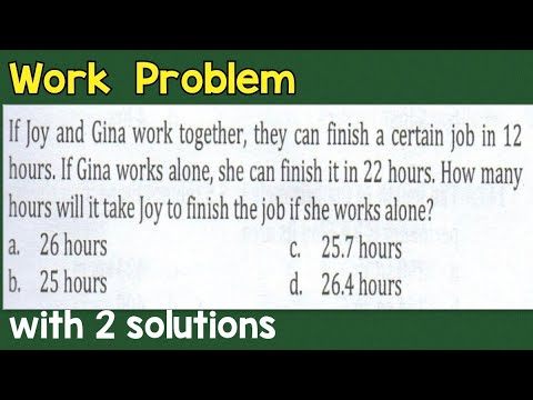 Work Problem with 2 solutions - YouTube