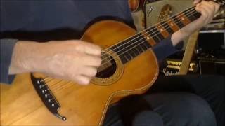 Old German Parlor Guitar -maybe a Wettengel - playing Greensleeves