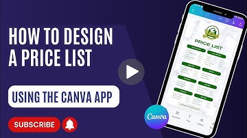 How To Design A Price List Using The Canva App For Free