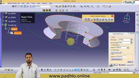 Class 11 - Shaft and Groove in CATIA V5 | CAD CAM EXPERTS | PADHLO ONLINE by Jitendra Kumar