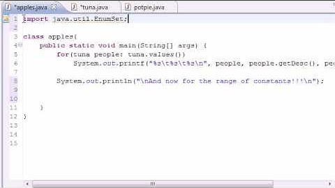 Java Programming Tutorial - 45 - EnumSet range