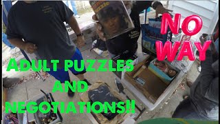 ADULT PUZZLES AND NEGOTIATIONS FUN AT YARD SALES