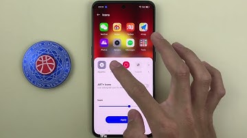 How to change home screen app icon style and size on Realme GT Neo 3 Android 14