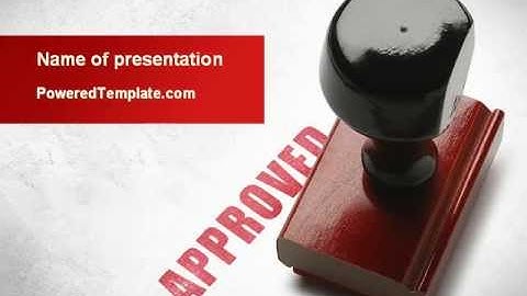 Approved Stamp PowerPoint Template by PoweredTemplate.com