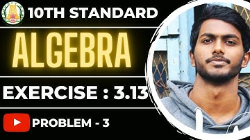 10th Maths || Algebra || Exercise 3.13 || 4th Sum