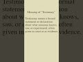 Meaning of "Testimony"