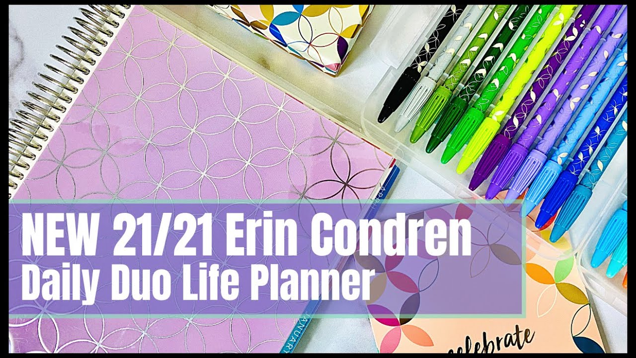 NEW 21/22 Erin Condren Life Planner Daily Duo Walkthrough & Accessories ...