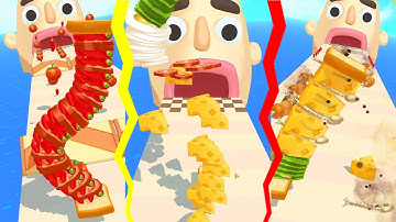 🥪SANDWICH RUNNER GAMEPLAY WALKTHROUGH LEVEL 40-54 Android iOS VERTICAL MODE #rungame #sandwichrunner