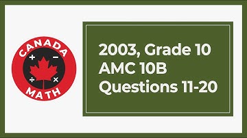 2003, Grade 10, AMC 10B | Questions 11-20
