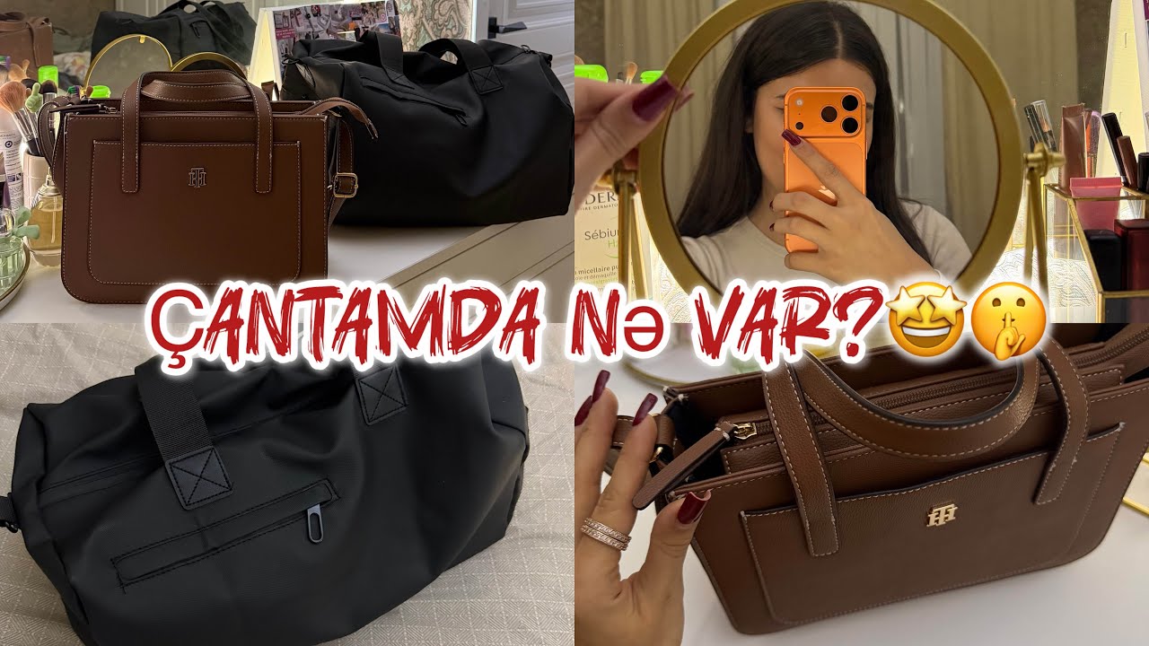 Çantamda nə var?🤫😍 çanta/vlog/söhbət/ ən çox istənilən video #vlog #çantamdanevar 