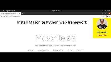 Install Masonite Python web framework