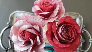 Two Toned Sugar Rose Tutorial | New Style | Cake Decorating Tutorial #sugarrose #sugarrosetutorial