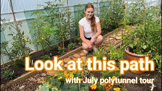 First polytunnel tour and a new creative wood path!