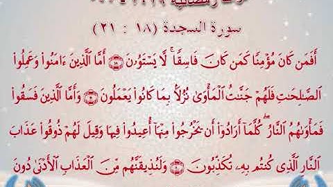 سورة السجدة 18  - 21