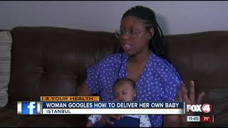 Woman gives birth to baby alone in foreign country