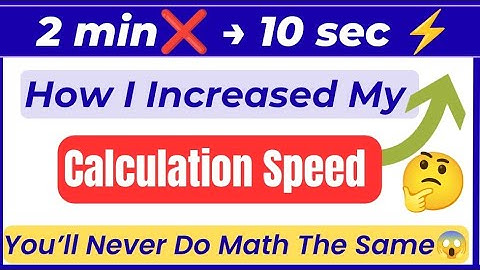 How I Increased My Calculation Speed Fast|From 2 Minutes to 10 Seconds!| Math Tricks for SSC & Bank