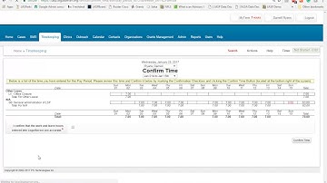 Confirm Time & Print Timesheet