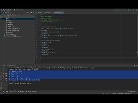 JD with Daily Python Practice (Dictionary Addition and deletion)