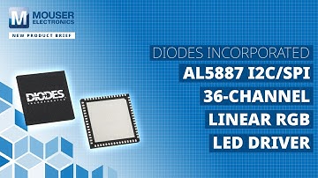 DIODES INC. AL5887 I2C/SPI 36-Channel Linear RGB LED Driver - New Product Brief | Mouser Electronics