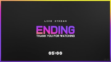 FREE Stream Ending Soon - 5 Minutes Countdown | Free Overlay, OBS, Stream Graphics (No Copyright)