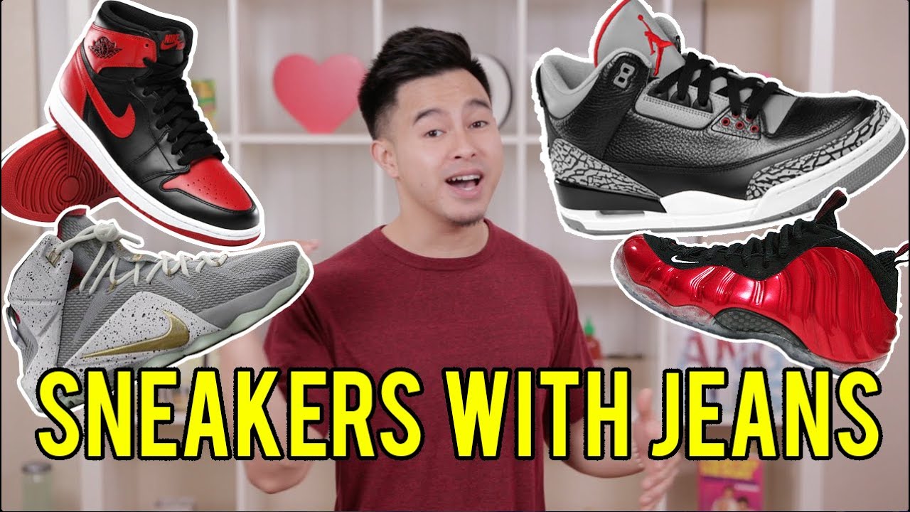 TOP 5 SNEAKERS TO WEAR WITH JEANS - YouTube