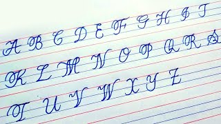 how to write english capital letters in four lines | cursive writing a to z | cursive abcd | abcd