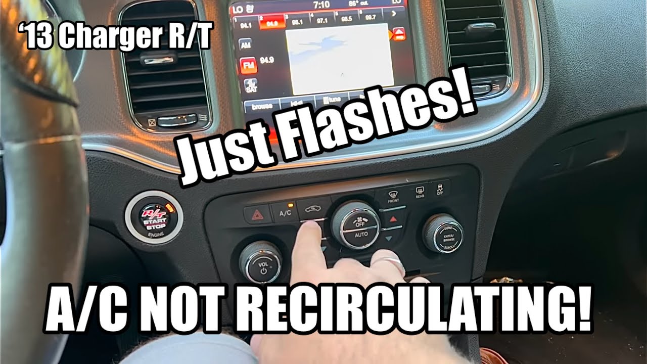 A/C Recirculation Easy Fix! - '13 Dodge Charger R/T - YouTube